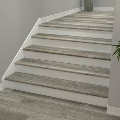 Dusty Dune Cali Vinyl Stair Nosing Overlap - Hover