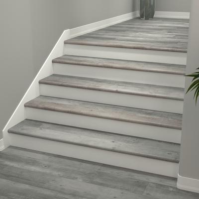 Gray Ash Cali Vinyl Stair Nosing Overlap Select - Hover
