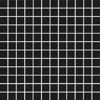 CC Mosaics Matte Black 1x1 Squares 12x12 Mosaic