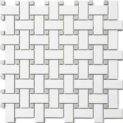 CC Mosaics Matte Gr 12x12 Mosaic. Basket Weave Dot