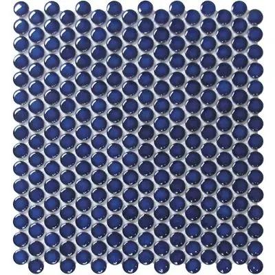 CC Mosaics Bright Cobalt Penny Round 12x12 Mosaic