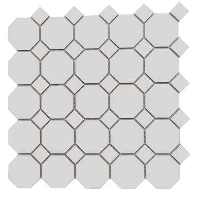 CC Mosaics Bright Snow White 2x4 Brick Mosaic