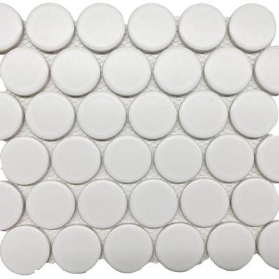 CC Mosaics+ Matte 2" White Dots Mosaic