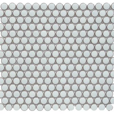 CC Mosaics+ Bright Mint Green Penny Round 12x12 Mosaic