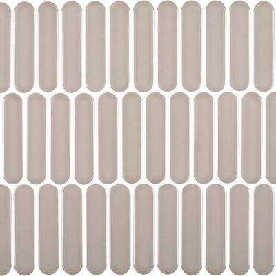 CC Mosaics+ Bright Taupe Oval 12x12 Mosaic