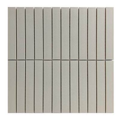 CC Porcelain Tender Gray Stacked 12x12 Mosaic