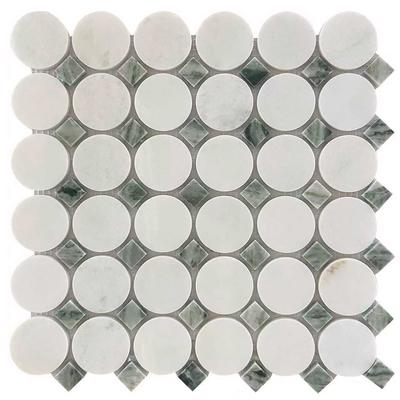 Rockart Green Mix Circle 12x12 Mosaic