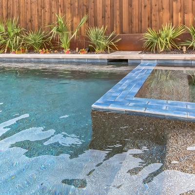 Aquabella Beachfront Balboa 6x6 Porcelain Bullnose Pool Tile - Hover