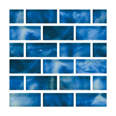 Aquabella Flora Periwinkle 1x2 Glass Mosaic 12"x12" Pool Tile