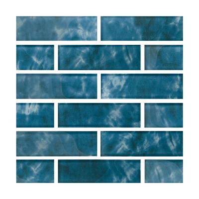 Aquabella Britannia Yorkshire 2x6 Glass Mosaic 12"x12" Pool Tile