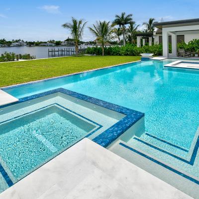 Aquabella Britannia Yorkshire 2x6 Glass Mosaic 12"x12" Pool Tile