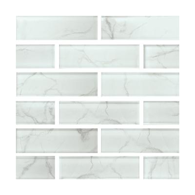 Aquabella Britannia Dover 2x6 Glass Mosaic 12"x12" Pool Tile