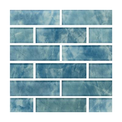 Aquabella Britannia Cathedral 2x6 Glass Mosaic 12"x12" Pool Tile