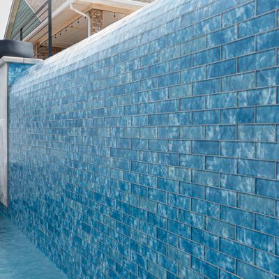 Aquabella Britannia Cathedral 2x6 Glass Mosaic 12"x12" Pool Tile - Hover