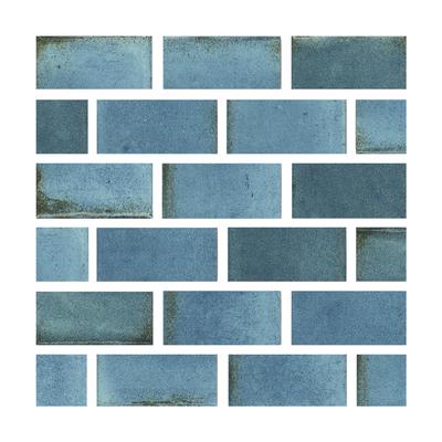 Aquabella Beachfront Santa Monica 1x2 Porcelain Mosaic 12"x12" Pool Tile