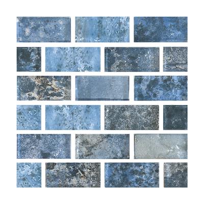 Aquabella Manhattan Grand Central 1x2 Glass Mosaic 12"x12" Pool Tile