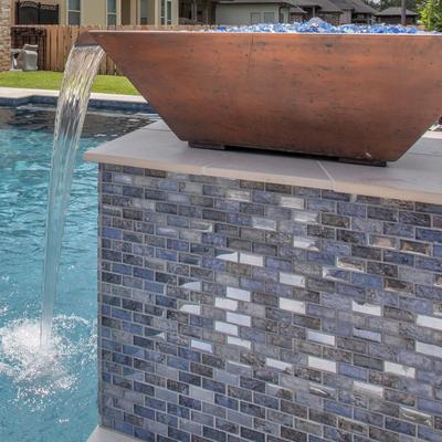 Aquabella Manhattan Grand Central 1x2 Glass Mosaic 12"x12" Pool Tile - Hover