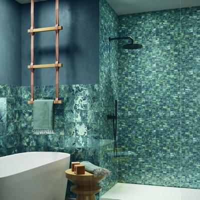 Aquabella Himalaya Tibet 1x2 Porcelain Mosaic 12"x12" Pool Tile - Hover