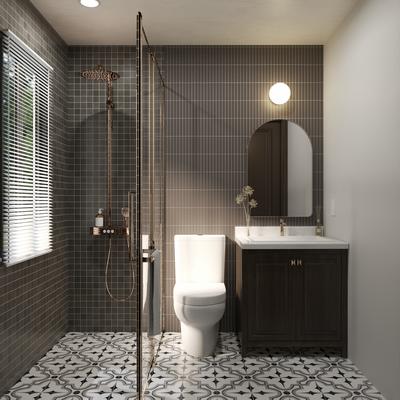 CC Porcelain Black Stacked 12x12 Mosaic - Hover