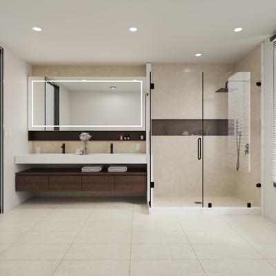 12x12 Mosaic Serena Crosscut Bone - Hover