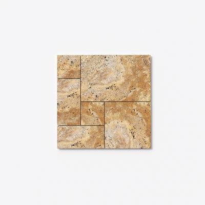 Autumn Leaves (Scabos) Travertine Field Tile French Pattern