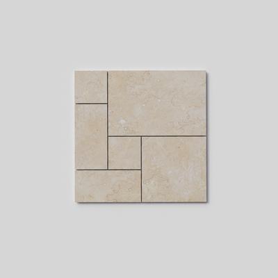 Noce Travertine Field Tile French Pattern