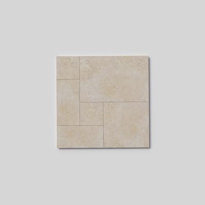 Noce Travertine Field Tile French Pattern
