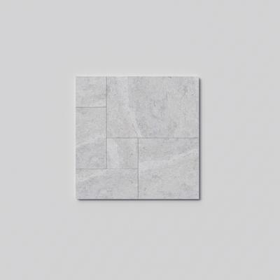 Silver Travertine Field Tile French Pattern