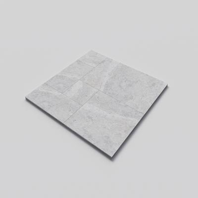 Silver Travertine Field Tile French Pattern - Hover