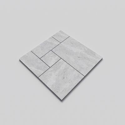 Silver Travertine Field Tile French Pattern - Hover