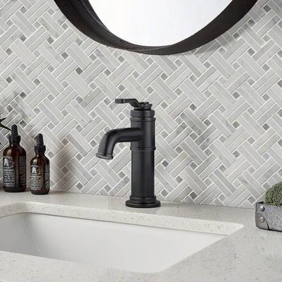 MSI Carrara White Basketweave Mosaic - Hover