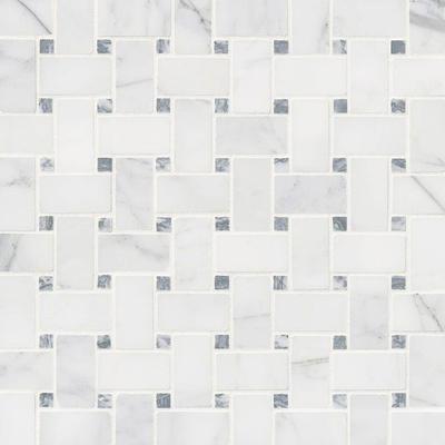MSI Calacatta Cressa Basketweave Mosaic