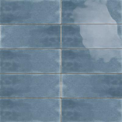 Maiolica Bright Blue Steel 4x10