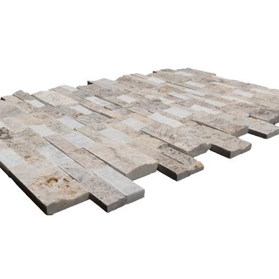 Crystal Silver White Split Face 6x24 Ledger Panel Flats - Hover