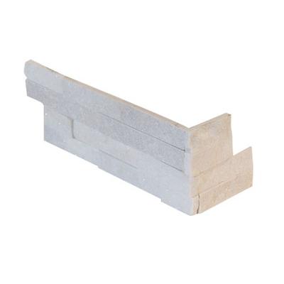 White Splitface Split Face 6x24 Ledger Panel Flats