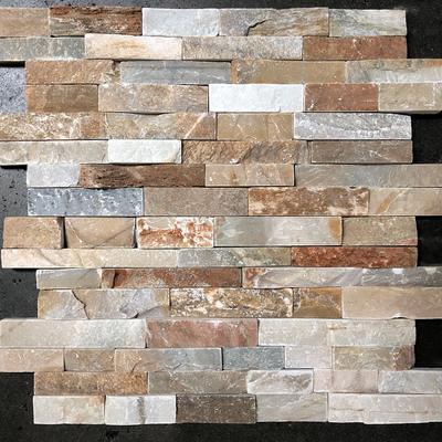 Beige Quartz Split Face 6x24 Ledger Panel Flats