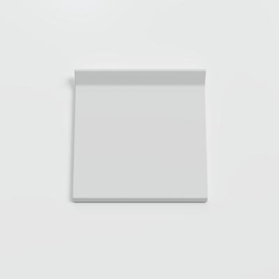 Color Collection Matte Tender Gray 4-1/4 x 4-1/4 Cove - Flat Top