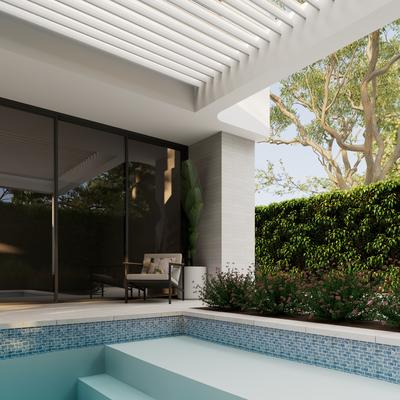Aquabella Pinnacle Denali 1x2 Porcelain Mosaic 12"x12" Pool Tile - Hover