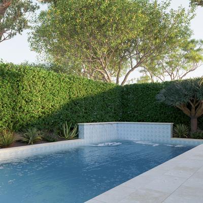 Aquabella Monticello Villanova 1x2 Porcelain Mosaic 12"x12" Pool Tile - Hover