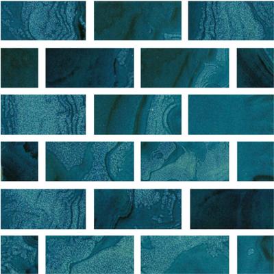 Aquabella Agate Larimar 1x2 Porcelain Mosaic 12"x12" Pool Tile