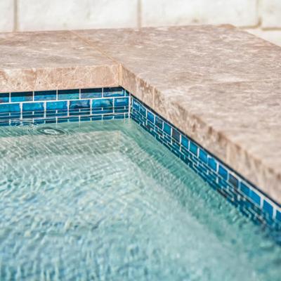 Aquabella Agate Larimar 1x2 Porcelain Mosaic 12"x12" Pool Tile - Hover