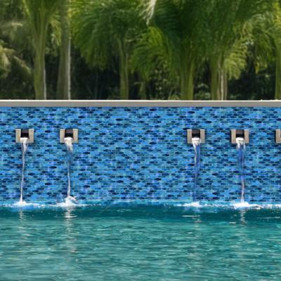 Aquabella Aloha Oahu Full Hex Glass Mosaic 12"x12" Pool Tile - Hover