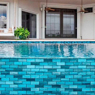 Aquabella Starlight Stellar 1.5x4 Glass Mosaic 12"x12" Pool Tile - Hover