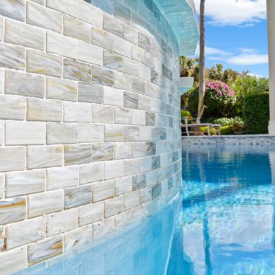 Aquabella North Seas Denmark 1x2 Glass Mosaic 12"x12" Pool Tile (NS-1220) - Hover