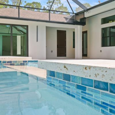 Aquabella Night Life Ballad 1x2 Glass Mosaic 12"x12" Pool Tile (NL-1231) - Hover