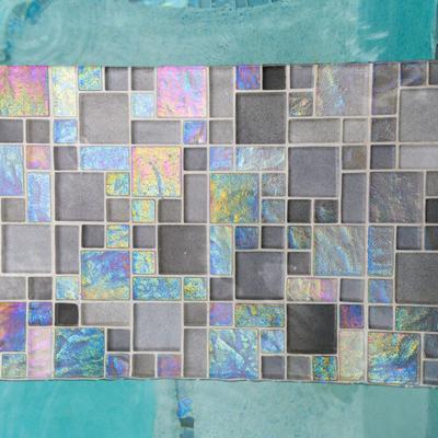 Aquabella Night Life Melody Block Random Glass Mosaic 12"x12" Pool Tile (NL-838) - Hover