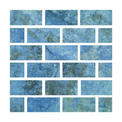 Aquabella Monticello Villanova 1x2 Porcelain Mosaic 12"x12" Pool Tile