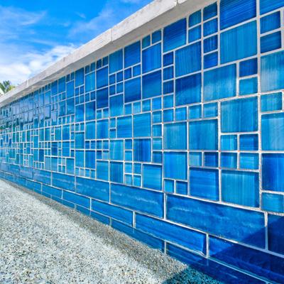 Aquabella Monet Impression Block Random Glass Mosaic 12"x12" Pool Tile (MS-880) - Hover