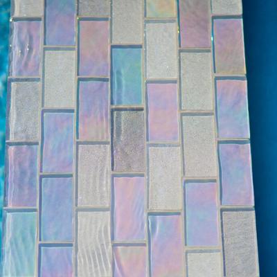 Aquabella Lunar Gibbous 2x4 Glass Mosaic 12"x12" Pool Tile - Hover
