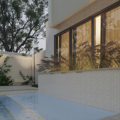 Aquabella Himalaya Everest 1x2 Porcelain Mosaic 12"x12" Pool Tile - Hover